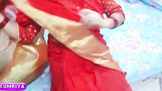 Bhabi with Saree Red beauty Neighbours Wifey