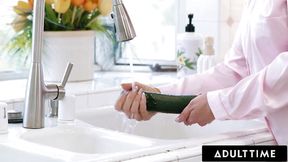 ADULT TIME - Busty Lesbian MILF Rachael Cavalli Starts Craving Dicks After Seeing Stepson Naked