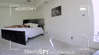 NannySpy Big tits nanny Amia Miley caught