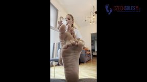 Yelena's Morning Bare Feet Routine