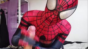 New SpiderGirl costume blowjob