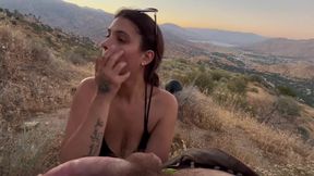 He takes me on a ride to the most beautiful spot to eat his sperm