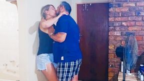 Qucke standing sex mutual masturbation leads to doggystyle
