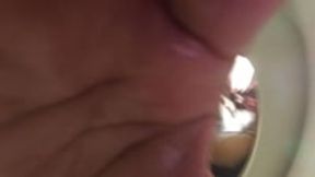 Giantess has Breathe Play with Teenie in her Giant Toilet POV 4k smaller