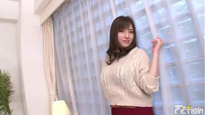 Sexy Asian EXPERIENCED ONE teased in stockings before big boob photoshoot