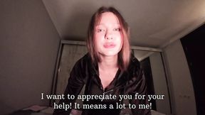 POV: My stepsister thanks me for saving me. She allowed me to cum in her anal. Anal