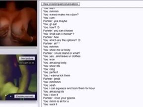 Sensual brunette teen shows perfect tits on sex chat