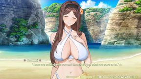 Hentai Game - Summer Clover - Unstoppable Urge On The Beach - Kasumi&#039;s Secret Beach Sex