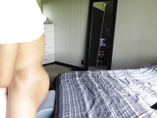 Large Butt White gal Creams all over Jungle Bunny's Ebony Schlong (1-two)