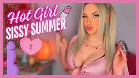 Hot Girl Sissy Summer (Sissification Chastity Training Feminization)