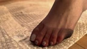 ASMR Nylon Clad Feet Popping Bubble Wrap - Foot Fetish Fantasy