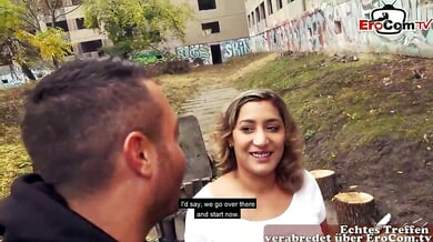 German-Turkish beauty cast on the street takes him deep in public