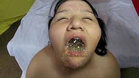 double anal fisting, anal fucking and anal prolapse after being pissed on my face by my man and drinking his piss