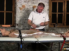 Master Sebastian milks a hot load of cum to taste from