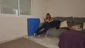 Punishment with a slipper for a late slave