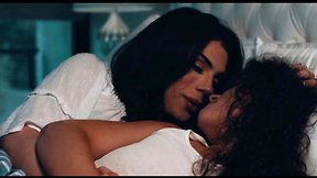 Transgender person engages in intimate activity with female