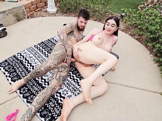 Tatted Pool Male Screws Sexy Australian Cutie In The Booty