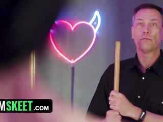 Cute Pole Dancer Ariel Dixon Disrobes And Screws