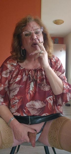 Enjoying my piss while smoking a cigarette   Clip 3