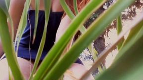 Nicoletta Embassi's Enchanting Feet Dominate You in the Garden - A Giantess Fantasy
