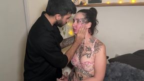 rebekah rose submissive tattooed woman cries with pleasure as she receives hardcore sex!