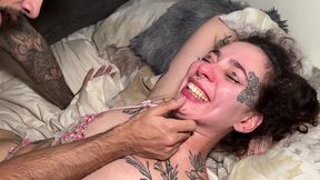 rebekah rose submissive tattooed woman cries with pleasure as she receives hardcore sex!
