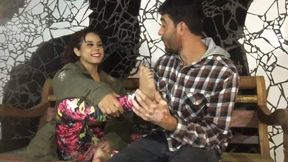 DONABELLA HANDLES EMPLOYEE AND MAKES HIM SMELL HER DIRTY FEET part 3