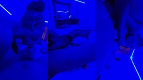blue lights ebony mature