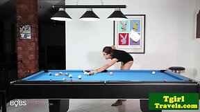 Tattooed tgirl toyed with sex machine