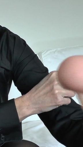 Red Satin and Hot Cock Sucking and Masturbating with a Cloth at Step-auntie Lady Victoria Valente