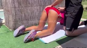 French model Vittoria Divine takes anal from her yoga instructor