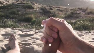 First slow motion jizzed on nudist beach