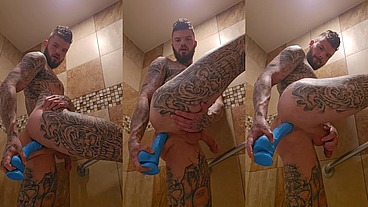 Anal with my big toy ,slight gape