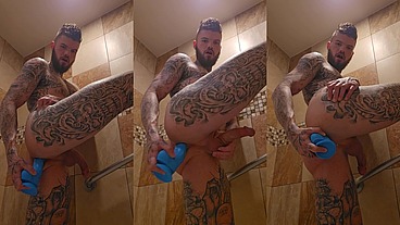Anal with my big toy ,slight gape