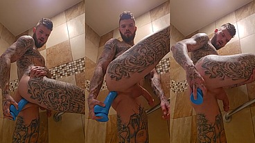 Anal with my big toy ,slight gape