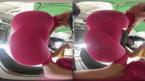 3DVR180 ERER A large buttocks being flattened
