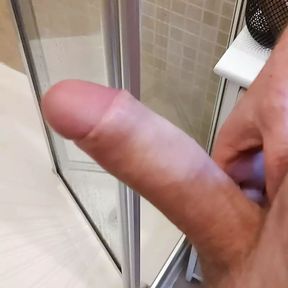 Amateur Straight guy with big dick jerking and getting ready for anal toy