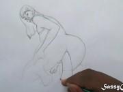Sex Art -14 inch Bad Dragon Dildo deep anal riding
