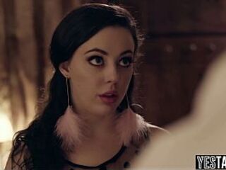 Lascivious small teen manipulates her married aged lover to pound her instead of his wife