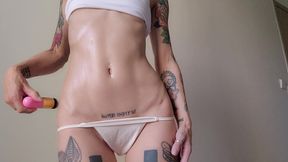 Creamy Belly & Bellybutton Tease