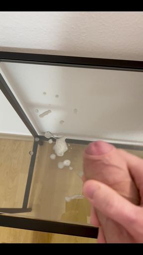 Fresh Cum on a Glass Table
