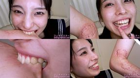 Akari Hanazato - Biting by Japanese cute girl part1