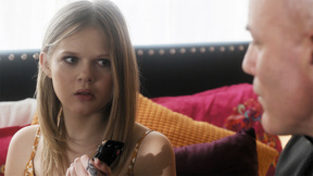 Protective step daddy takes off stepdaughters chastity belt for sex