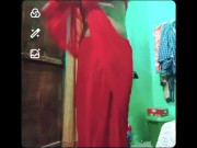Indian Gay Crossdresser xxx in Red Saree fingering in his ass 🥵