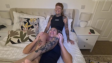 After gym stretching with my friend Callie