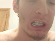 My condom broke while I was fucking my pussy pocket, I got mad and decided to chew it!