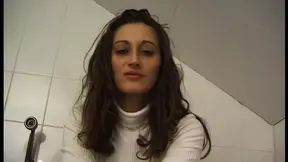 Young German chick fingers her pussy and sticks a dildo in her ass