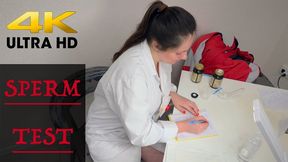 4K Medical Handjob: Sperm Test N Dick Check by Nurse in Latex Gloves