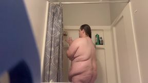Nasty fat bitch showers
