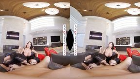 Virtual reality group fucking with MILFs